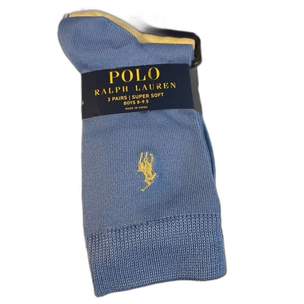 Polo Ralph Lauren Boys Supersoft Dress Sock 3-Pack Assorted